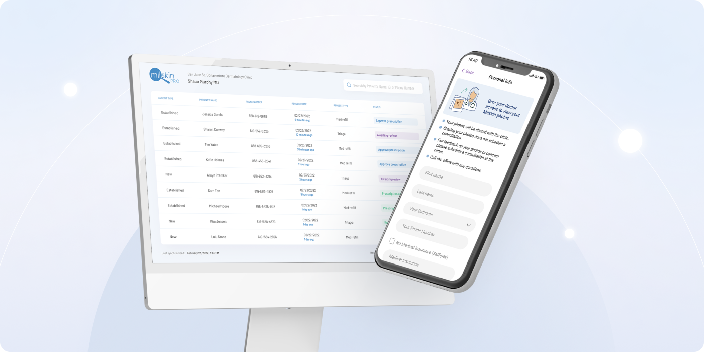 screenshot of Miiskin PRO